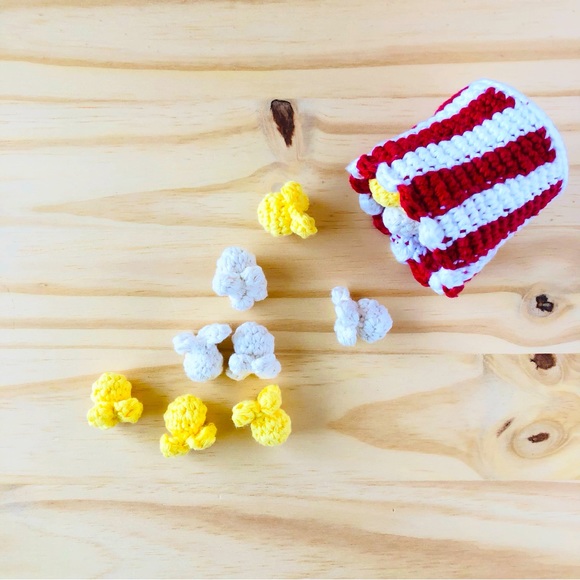 Hand Crafted Other - LAST ONE Crochet Popcorn Amigurumi Toy Foods Pretend Play Crochet Foods